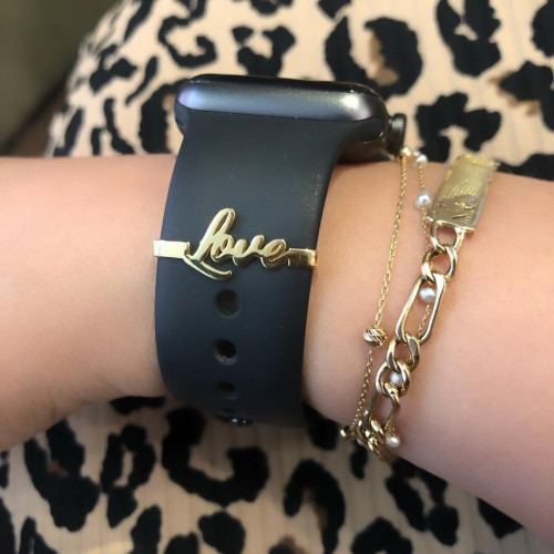 Glorria 925k Sterling Silver Apple Watch Compatible Name Band Accessory