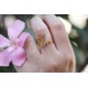 Glorria 925k Sterling Silver Personalized Name And Birth Flower Ring