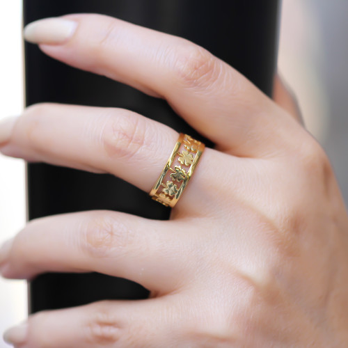 Glorria 925k Sterling Silver Clover Ring Glorria 925k Sterling Silver Clover Ring