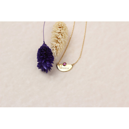 Glorria 925k Sterling Silver Personalized Name Birthstone Sterling Silver Necklace Glorria 925k Sterling Silver Personalized Name Birthstone Sterling Silver Necklace