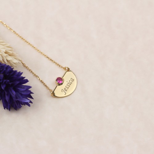 Glorria 925k Sterling Silver Personalized Name Birthstone Sterling Silver Necklace Glorria 925k Sterling Silver Personalized Name Birthstone Sterling Silver Necklace