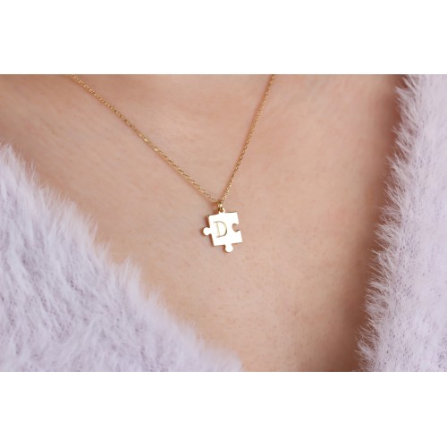 Glorria 925k Sterling Silver Letter Puzzle Necklace Glorria 925k Sterling Silver Letter Puzzle Necklace