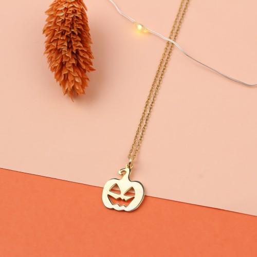 Glorria 925k Sterling Silver Personalized Halloween Silver Necklace Glorria 925k Sterling Silver Personalized Halloween Silver Necklace