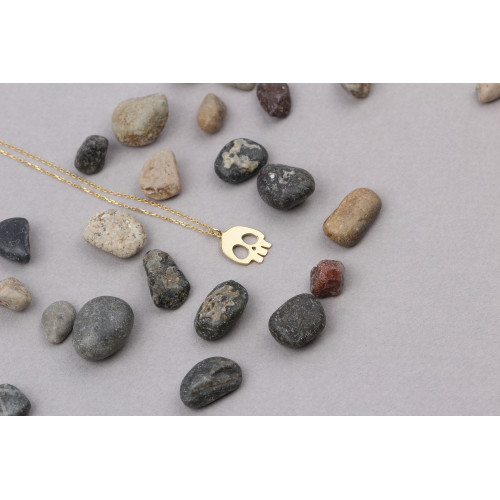 Glorria 925k Sterling Silver Personalized Skull Necklace Glorria 925k Sterling Silver Personalized Skull Necklace