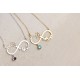 Glorria 925k Sterling Silver Personalized Name Infinity Birth Flower Birthstone Necklace