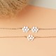 Glorria 925k Sterling Silver Personalized Name Paw Silver Bracelet Glorria 925k Sterling Silver Personalized Name Paw Silver Bracelet