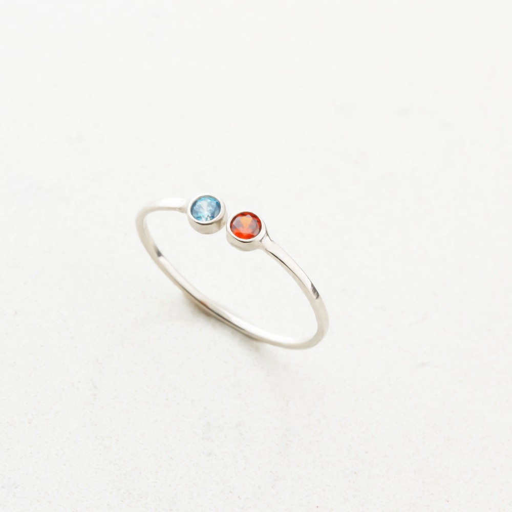 Glorria 925k Sterling Silver Personalized Birthstone Ring Glorria 925k Sterling Silver Personalized Birthstone Ring