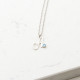 Glorria 925k Sterling Silver Personalized Birthstone Letter Silver Necklace Glorria 925k Sterling Silver Personalized Birthstone Letter Silver Necklace