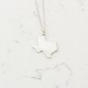 Glorria 925k Sterling Silver Personalized US State Map Silver Necklace Glorria 925k Sterling Silver Personalized US State Map Silver Necklace