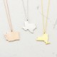 Glorria 925k Sterling Silver Personalized US State Map Silver Necklace Glorria 925k Sterling Silver Personalized US State Map Silver Necklace