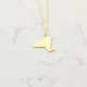 Glorria 925k Sterling Silver Personalized US State Map Silver Necklace Glorria 925k Sterling Silver Personalized US State Map Silver Necklace