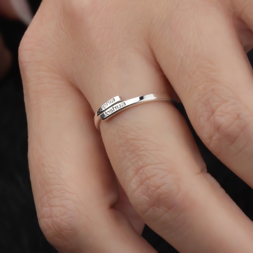 Glorria 925k Sterling Silver Customized Name Ring
