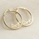 Glorria 925k Sterling Silver Personalized Name Hoop Earrings Glorria 925k Sterling Silver Personalized Name Hoop Earrings