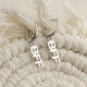Glorria 925k Sterling Silver Personalized Name Silver Earring Glorria 925k Sterling Silver Personalized Name Silver Earring