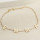 Glorria 925k Sterling Silver Personalized Name Cube Bracelet Glorria 925k Sterling Silver Personalized Name Cube Bracelet
