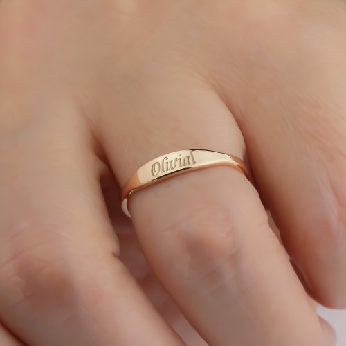 Glorria 925k Sterling Silver Customized Name Ring