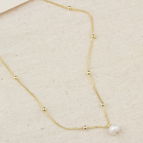 Glorria 925k Sterling Silver Pearl Necklace