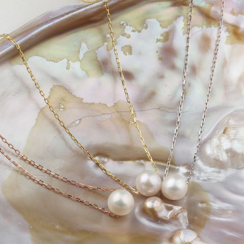 Glorria 925k Sterling Silver Pearl Necklace