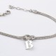 Glorria 925k Sterling Silver Personalized Initial Knot Bracelet Glorria 925k Sterling Silver Personalized Initial Knot Bracelet
