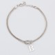 Glorria 925k Sterling Silver Personalized Initial Knot Bracelet Glorria 925k Sterling Silver Personalized Initial Knot Bracelet