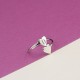 Glorria 925k Sterling Silver Personalized Letter Heart Ring Glorria 925k Sterling Silver Personalized Letter Heart Ring