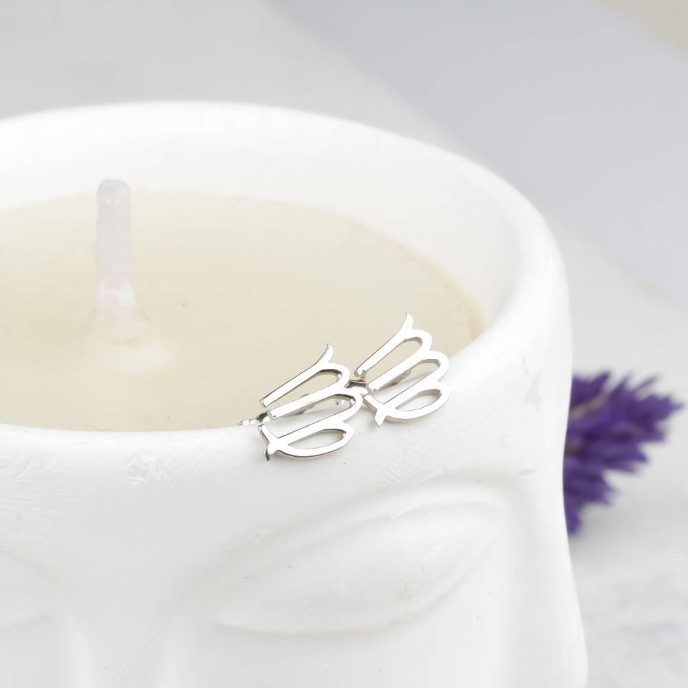 Glorria 925k Sterling Silver Personalized Horoscope Earrings Glorria 925k Sterling Silver Personalized Horoscope Earrings