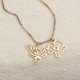 Glorria 925k Sterling Silver Personalized Birth Flower and Birthstone Cube Chain Necklace Glorria 925k Sterling Silver Personalized Birth Flower and Birthstone Cube Chain Necklace