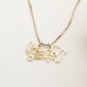 Glorria 925k Sterling Silver Personalized Birth Flower and Birthstone Cube Chain Necklace Glorria 925k Sterling Silver Personalized Birth Flower and Birthstone Cube Chain Necklace