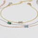 Glorria 925k Silver Personalized Birthstone Baguette Bracelet Glorria 925k Silver Personalized Birthstone Baguette Bracelet