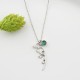 Glorria 925k Sterling Silver Personalized Birth Flower and Birthstone Necklace Glorria 925k Sterling Silver Personalized Birth Flower and Birthstone Necklace