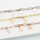 Glorria 925k Silver Personalized Charm Paperclip Bracelet Glorria 925k Silver Personalized Charm Paperclip Bracelet