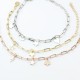 Glorria 925k Silver Personalized Charm Paperclip Bracelet Glorria 925k Silver Personalized Charm Paperclip Bracelet
