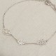 Glorria 925k Sterling Silver Personalized Birth Flower and Birthstone Bracelet Glorria 925k Sterling Silver Personalized Birth Flower and Birthstone Bracelet
