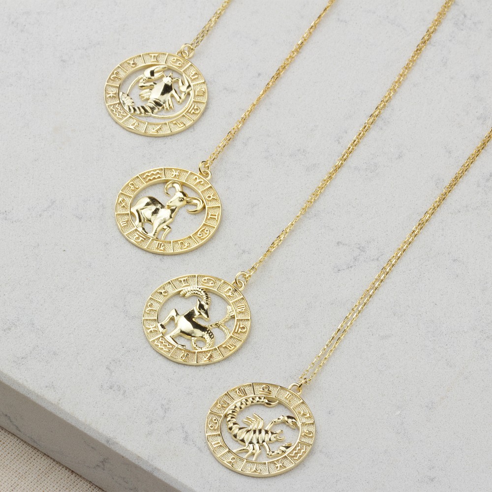 Glorria 925k Sterling Silver Personalized Horoscope Necklace Glorria 925k Sterling Silver Personalized Horoscope Necklace