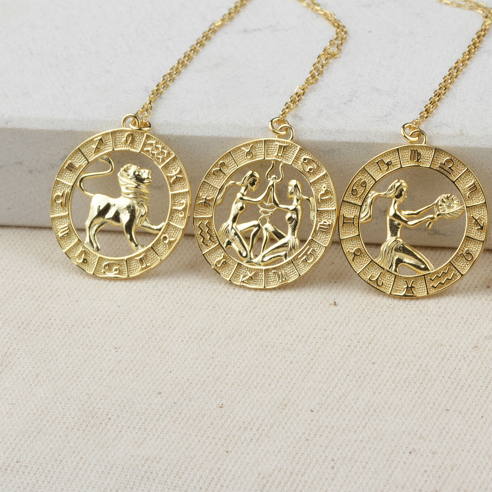 Glorria 925k Sterling Silver Personalized Horoscope Necklace Glorria 925k Sterling Silver Personalized Horoscope Necklace