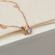 Glorria 925k Sterling Silver Personalized Birthstone Letter Silver Necklace Glorria 925k Sterling Silver Personalized Birthstone Letter Silver Necklace