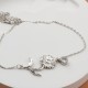 Glorria 925k Sterling Silver Personalized Birth Flower and Birthstone Bracelet Glorria 925k Sterling Silver Personalized Birth Flower and Birthstone Bracelet