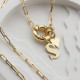 Glorria 925k Sterling Silver Personalized Letter Charm Bagel Lock Paperclip Necklace Glorria 925k Sterling Silver Personalized Letter Charm Bagel Lock Paperclip Necklace