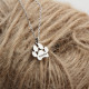 Glorria 925k Sterling Silver Personalized Cat Dog Paw Necklace Glorria 925k Sterling Silver Personalized Cat Dog Paw Necklace