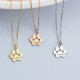 Glorria 925k Sterling Silver Personalized Cat Dog Paw Necklace Glorria 925k Sterling Silver Personalized Cat Dog Paw Necklace