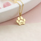 Glorria 925k Sterling Silver Personalized Cat Dog Paw Necklace Glorria 925k Sterling Silver Personalized Cat Dog Paw Necklace