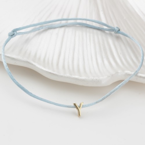 Glorria 925k Sterling Silver Personalized Rope Letter Bracelet