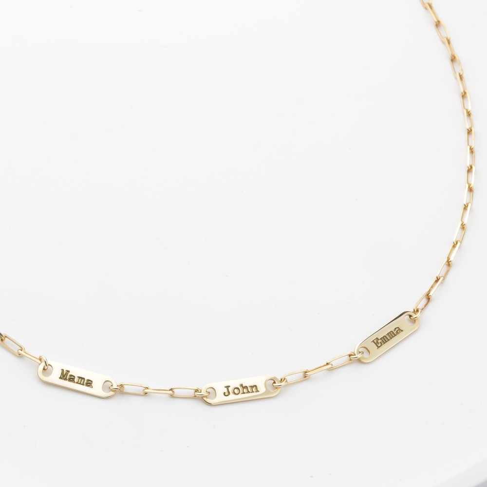 Glorria 925k Sterling Silver Personalized Name Paperclip Necklace Glorria 925k Sterling Silver Personalized Name Paperclip Necklace