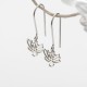 Glorria 925k Sterling Silver Personalized Birth Flower Earrings Glorria 925k Sterling Silver Personalized Birth Flower Earrings