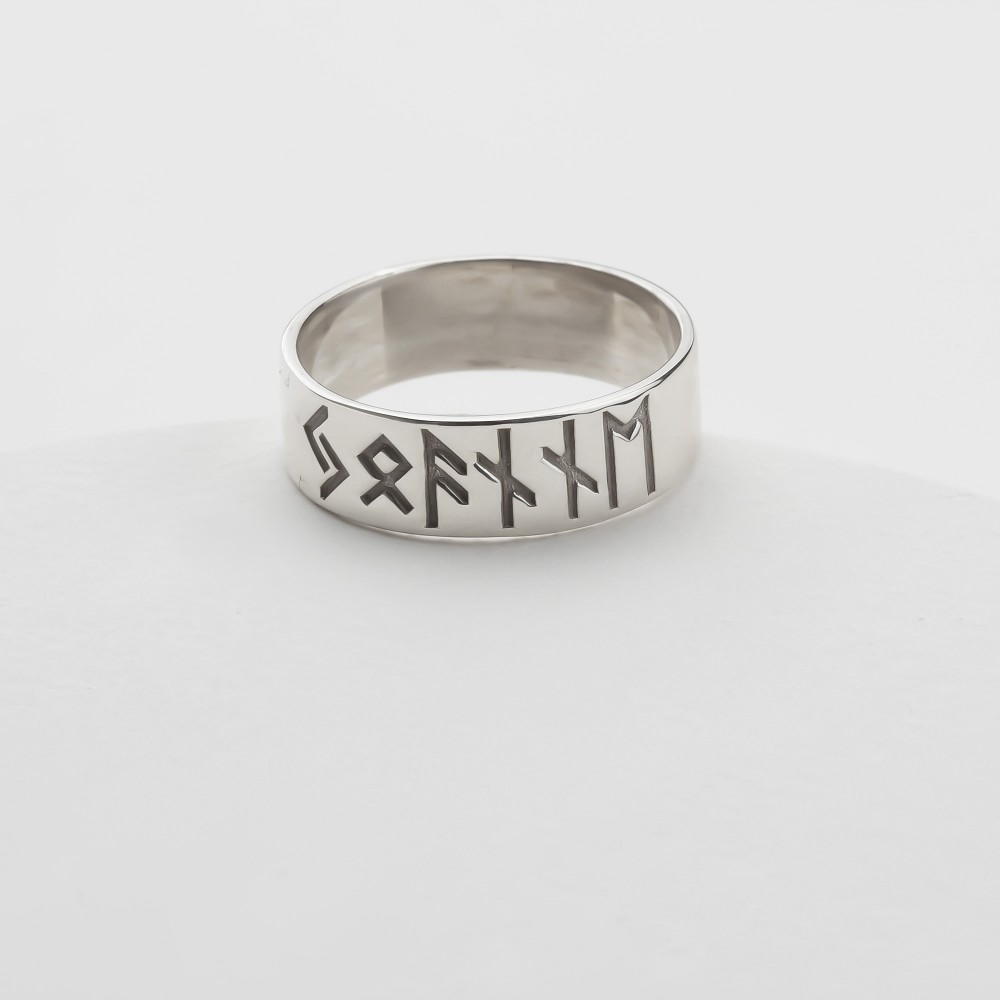Glorria 925k Sterling Silver Personalized Name Viking Alphabet Ring Glorria 925k Sterling Silver Personalized Name Viking Alphabet Ring
