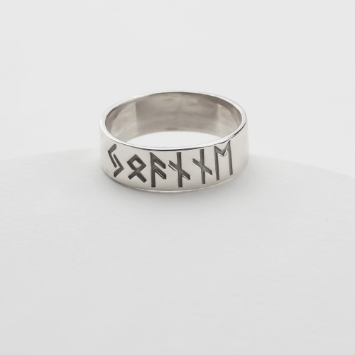 Glorria 925k Sterling Silver Personalized Name Viking Alphabet Ring