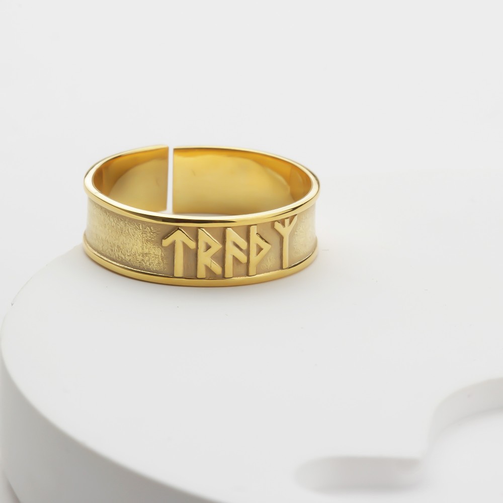 Glorria 925k Sterling Silver Personalized Name Viking Alphabet Ring Glorria 925k Sterling Silver Personalized Name Viking Alphabet Ring