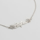 Glorria 925k Sterling Silver Personalized Birth Flower Necklace Glorria 925k Sterling Silver Personalized Birth Flower Necklace