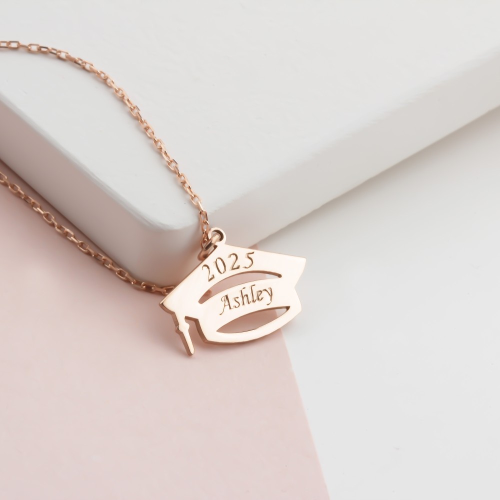 Glorria 925k Sterling Silver Personalized Name Graduation Necklace Glorria 925k Sterling Silver Personalized Name Graduation Necklace