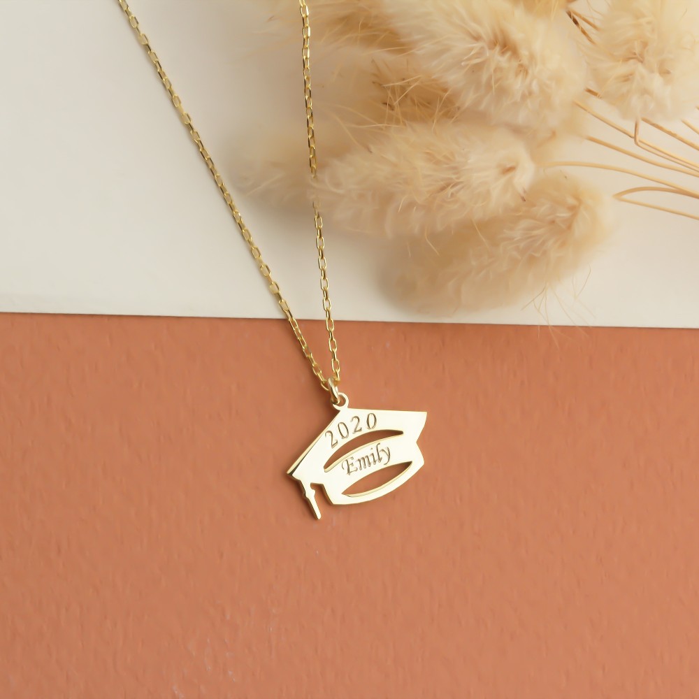 Glorria 925k Sterling Silver Personalized Name Graduation Necklace Glorria 925k Sterling Silver Personalized Name Graduation Necklace
